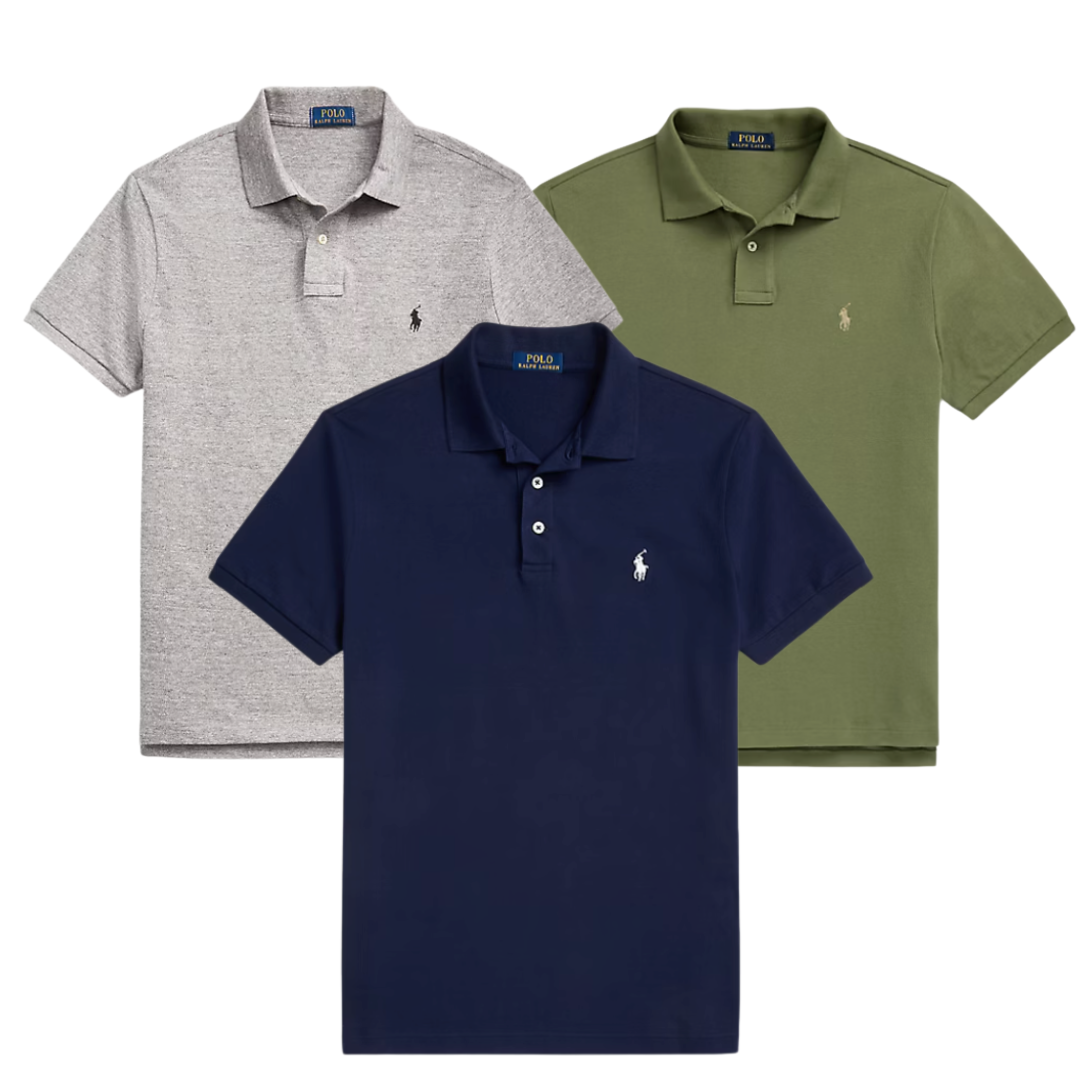 BUY 1, GET 3 — R&L ICONIC MESH POLO SLIM FIT
