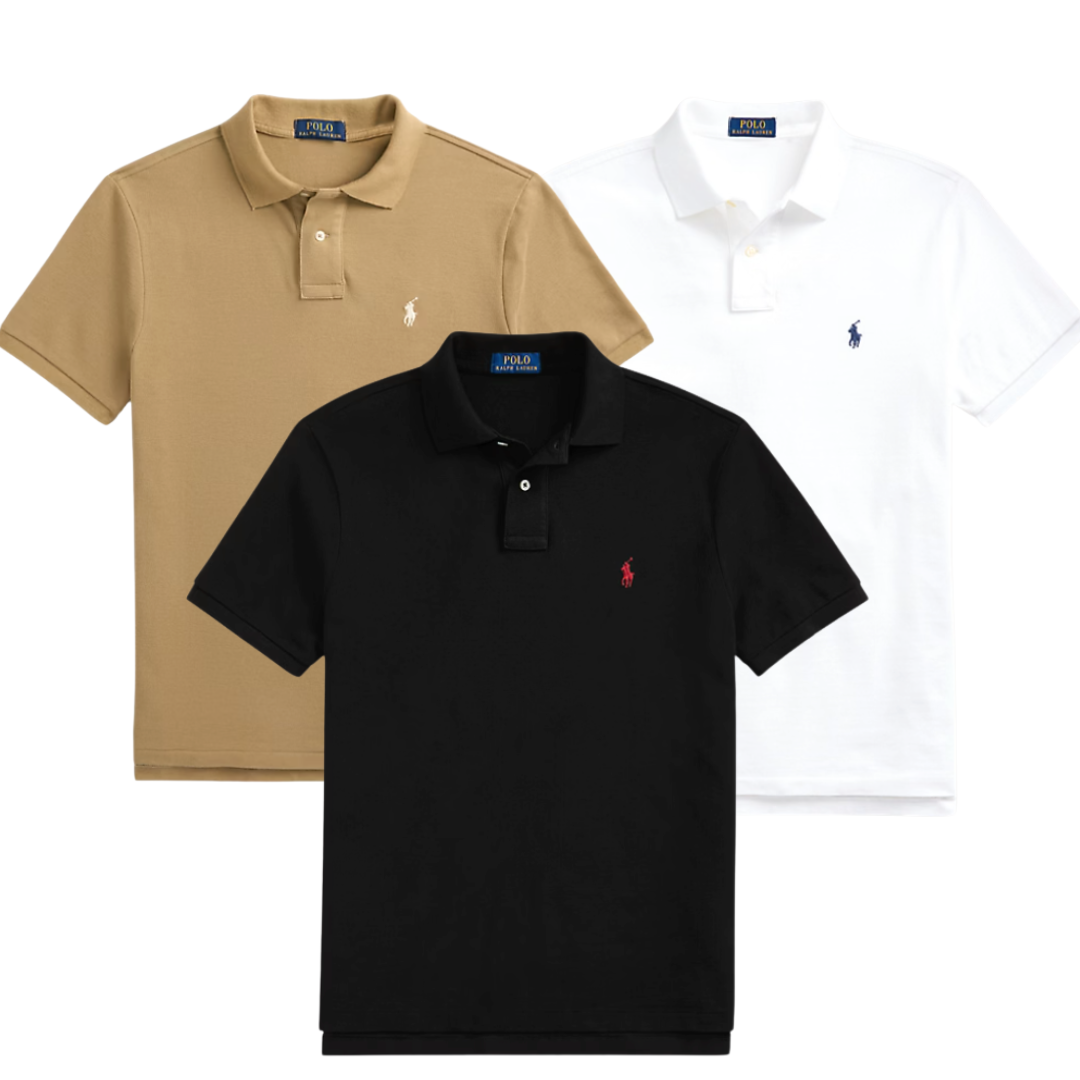 BUY 1, GET 3 — R&L ICONIC MESH POLO SLIM FIT