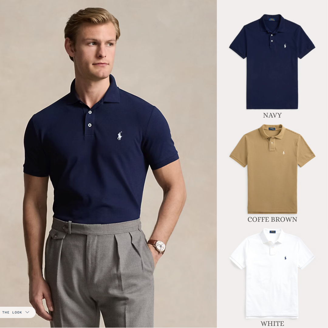 BUY 1, GET 3 — R&L ICONIC MESH POLO SLIM FIT