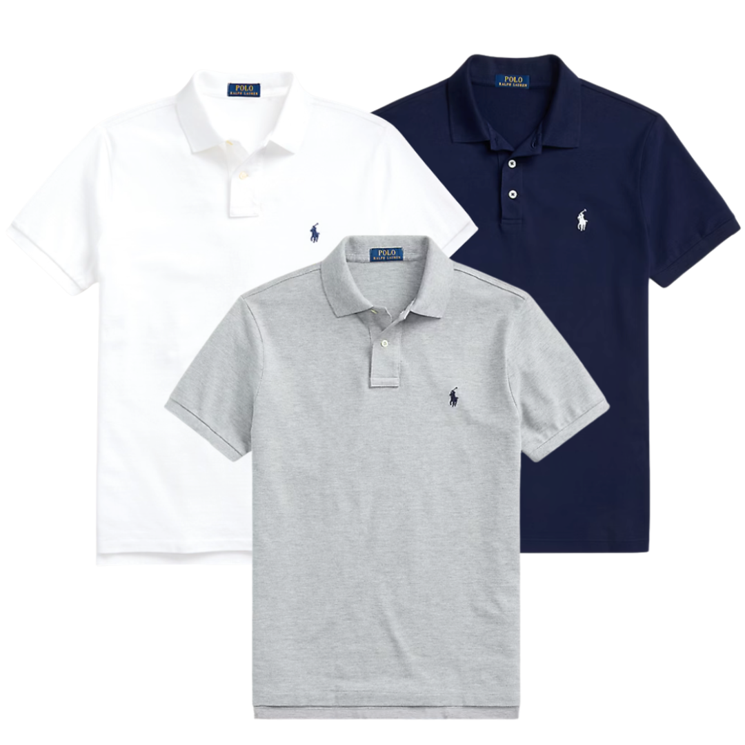 BUY 1, GET 3 — R&L ICONIC MESH POLO SLIM FIT