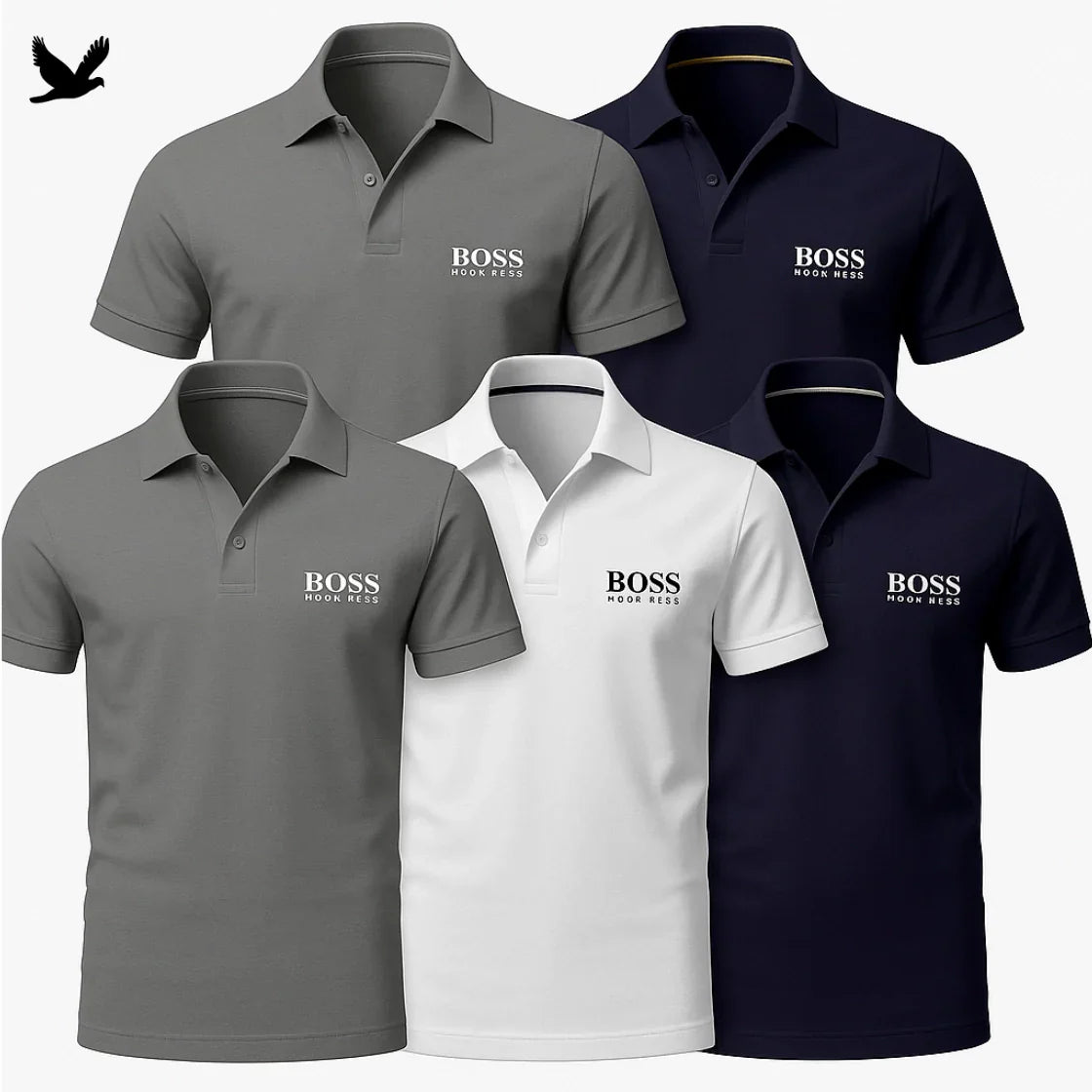 [BUY 3, GET 5] | Kit 5 Polo Boss Essential